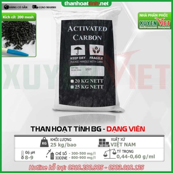Than hoat tinh BG An Do dang vien 1 600x600 - Tác dụng than hoạt tính lọc hồ cá và 2 Loại nào nên dùng